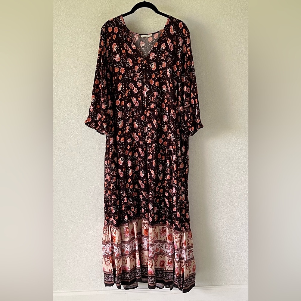 NATURAL LIFE Dark Floral Maxi Dress - Picture 6 of 15